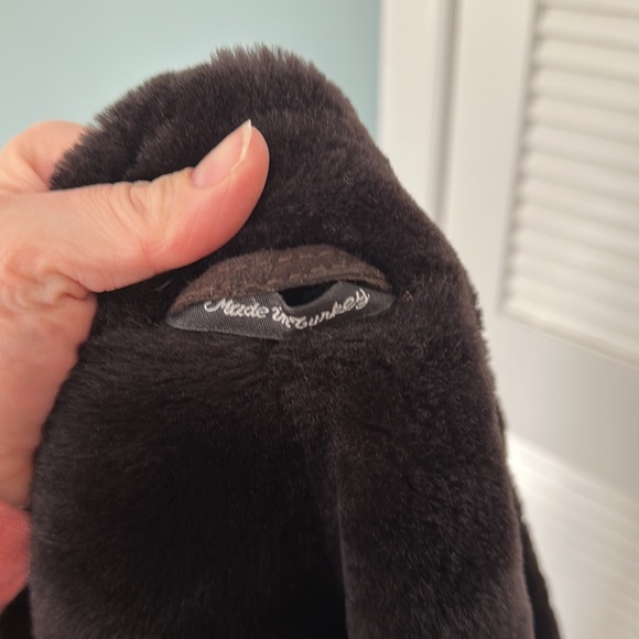 Cole Haan City lamb skin suede shearling lined jacket sz M - Picture 10 of 12